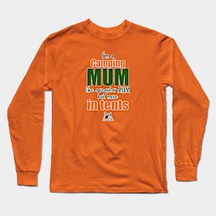 Big, Bold, and Colourful Design For All the Mothers Who Love Camping Long Sleeve T-Shirt